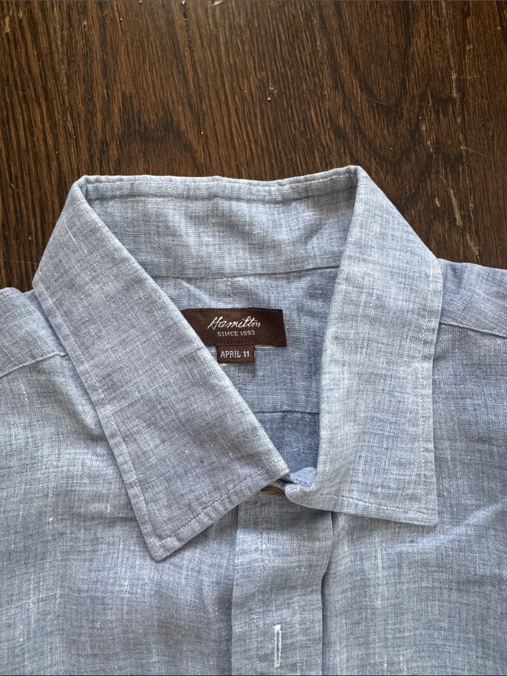 Hamilton Light Blue Linen Button-Down Shirt